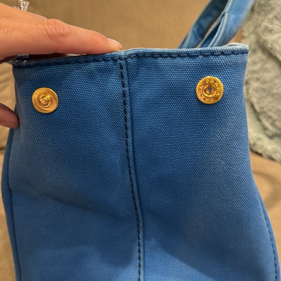 Prada Canapa Large Blue Tote - Picture 11 of 15